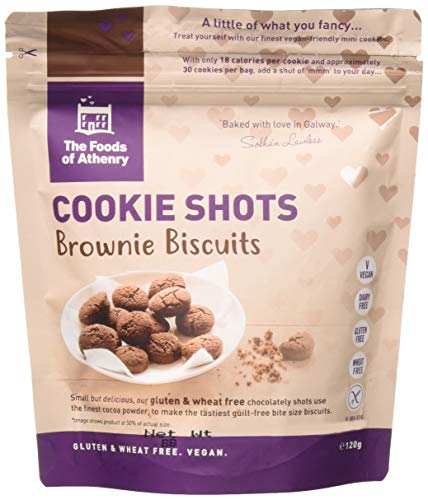 THE FOODS OF ATHENRY Cookie Shots Bite Size Brownie Biscuits 120g (PACK OF 1)