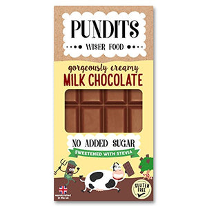 Pundits Milk Chocolate Bar | No Added Sugar | Sweetened with Natural Stevia | Gluten Free | Diabetic, Low Carb, Sugar Free, Healthy (1)