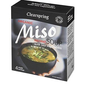 Clearspring Organic Instant Miso Soup 4 x 10g (Pack of 4 - 16 x 10g)