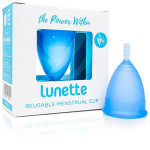 Lunette Reusable Menstrual Cup - Blue - model 2 For Normal Or Heavy Flow - (En Version)