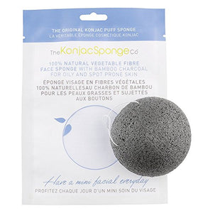 Konjac Sponge Facial Sponge Puff, Bamboo Charcoal