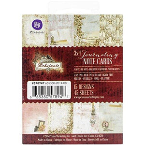 Prima Marketing Debutante Journaling Notecards Pad, 3 x 4"