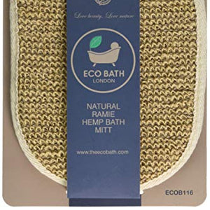 Eco Bath Natural Ramie Hemp Bath Mitt Single