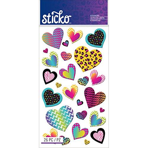 Sticko Classic Patterned Hearts Stickers