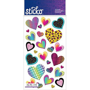 Sticko Classic Patterned Hearts Stickers