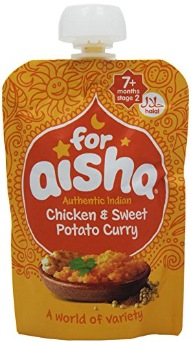 For Aisha Authentic Indian Chicken and Sweet Potato Curry, 130 g, Pack of 6