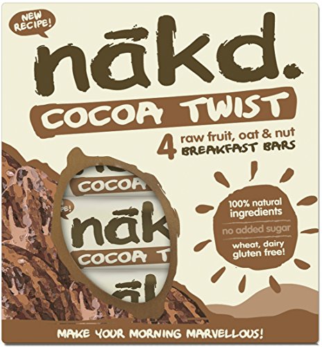Nakd diet Bars Chocolate Oat – Gluten Free, Lactose Free, Sugar free, Vegan, Raw Certified | 4 Weight Loss Bars ideal for Women | Nakd Bars