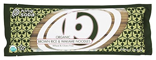 KING SOBA Organic Brown Rice & Wakame Noodles 250g (PACK OF 1)