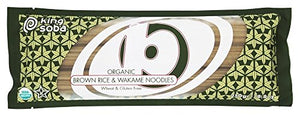 KING SOBA Organic Brown Rice & Wakame Noodles 250g (PACK OF 1)