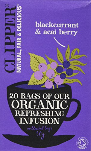 Clipper Fairtrade Organic Blackcurrant and Acai Berry Tea Bag, 50   g