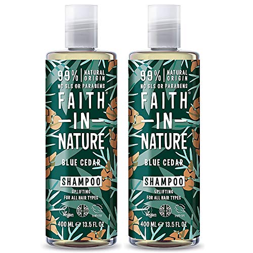 Faith In Nature Faith For Men Blue Cedar Shamp 400ml x 2 (Pack of 2)