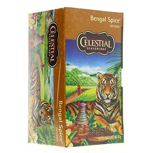 Celestial Seasonings Bengal Spice Caffeine Free Herbal Tea 20 Tea Bags (Pack of 4)
