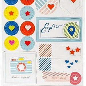 Pinkfresh Studio The Mix No. 1 Layered Chipboard Stickers 5"X7"-