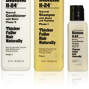 Mill Creek Botanicals Biotene H-24 Tri Pack (Shampoo, Conditioner and Emulsion) 3 Phase System for Thicker Fuller Hair Naturally