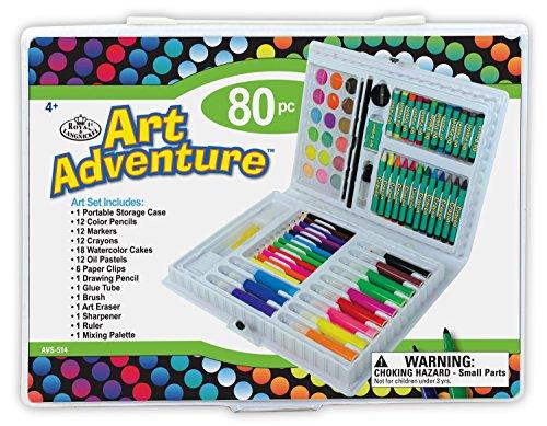 Royal Brush AVS-514 80 Piece Art Adventure Art Set, Multicolor