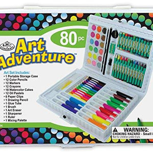 Royal Brush AVS-514 80 Piece Art Adventure Art Set, Multicolor