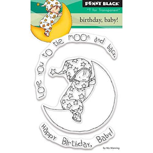 Penny Black Birthday, Baby Clear Stamps, 3"x4"