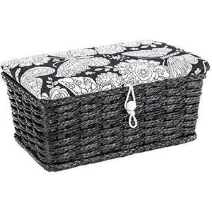 Sewing Basket Rectangle -7.5x4.5x3.25 Butterfly Print