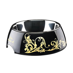 Melamine Bowl Ricarda M. 700 Ml Black/Gold  Pack Of 2 | Hunter