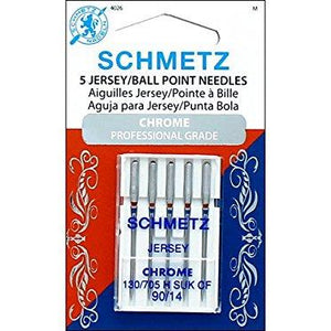 Schmetz SCH4026 5 Piece Needle Chrome Jersey, Size 90/14