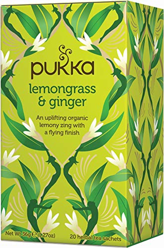 Pukka Lemongrass & Ginger, Organic Herbal Tea (4 Pack, 80 Tea bags)