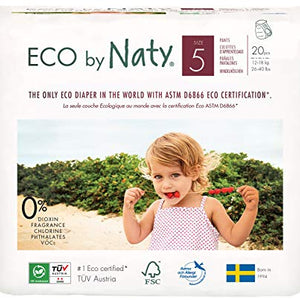Naty by Nature Babycare Size 5 (12-18 kg or 26-40 lbs) Eco Pull-On Training Pants - 1 x Pack of 20 (20 Pants)