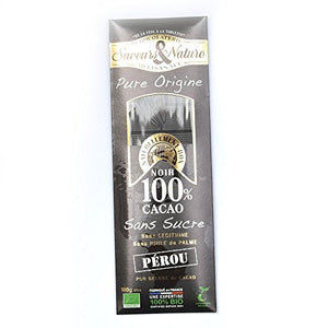 Saveurs/En 100% Cocoa Sugar Free Chocolate - Peru 100g