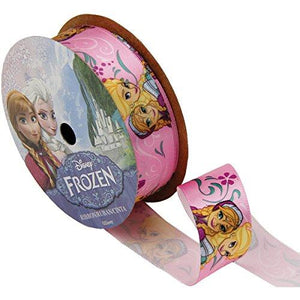 Offray Frozen Craft Ribbon, Anna and Elsa, 7/8-Inch by 9-Feet
