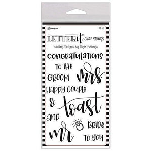 Ranger Wedding Letter It Clear Stamp Set 4"X6"