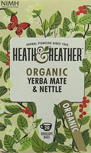 HEATH & HEATHER Organic Yerba Mate & Nettle 20bags (PACK OF 6)