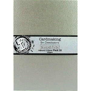 Ruby Rock-It Fundamentals Cardmaking Unscored Cardstock 5.83"X8.27" 20/Pk-Silver