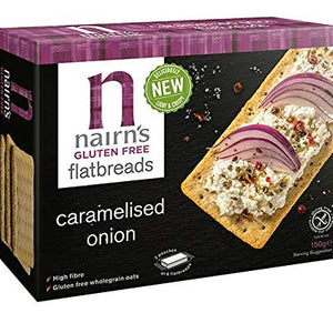 Nairns Gluten Free Caramelised Onion Flatbreads 150g (Pack of 6)