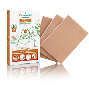 Puressentiel Muscles & Joints Heating Patches (3 Patches) - Soothe muscular tensions & sensitive joints - 8H warmth feeling - 100% natural origin - Pure essential oils - Wintergreen - Cuttable patches