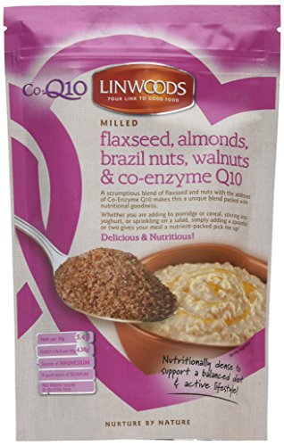 Linwoods Milled Flaxseed Almonds Brazil Nuts Walnuts and Co-Enzyme 200 g (Pack of 2)