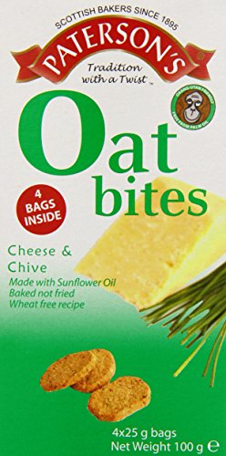 Paterson Arran Oat Bites Cheese and Chive 25 g (Pack of 8)