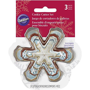 Wilton Snowflake 3 Piece Cookie Cutter Set, Tinplate, Multicoloured, 2.59 x 6.68 x 7.72 cm