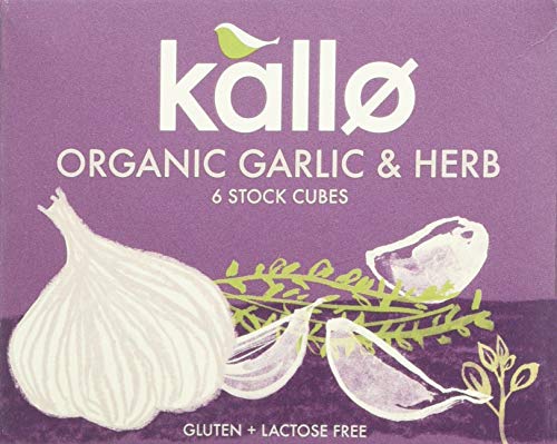 Kallo Organic Garlic and Herb Stock Cubes, 6 x 66g (Pack of 15)
