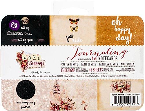 Prima Marketing 655350992118 4x6 Journaling Notecards Love Clippings Art