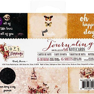 Prima Marketing 655350992118 4x6 Journaling Notecards Love Clippings Art