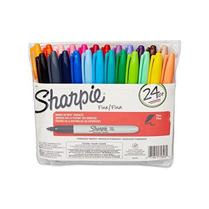 Sharpie Permanent Markers, Fine Point, 24 Count (75846)