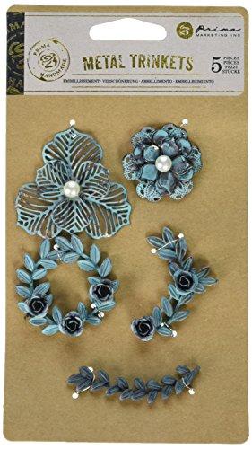 Prima Marketing 655350584924 Metal Patina Trinkets Flowers and Vines Scrapbooking Embellishments
