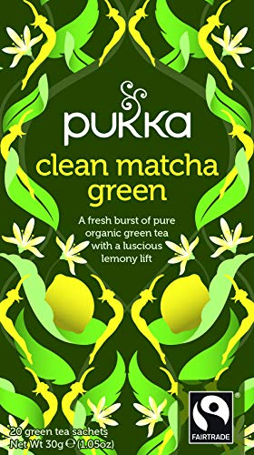 Pukka Clean Matcha Green, Organic Herbal Green Tea (4 Pack, 80 Tea bags)