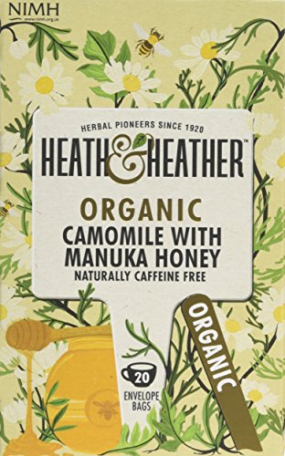 Heath & Heather Organic Camomile and Manuka Honey Teabags (Pack of 6, Total 120)