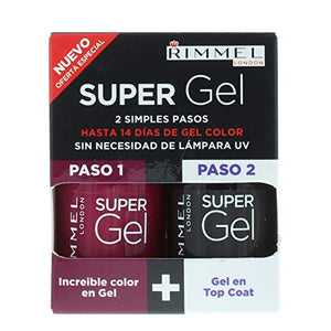 Rimmel Super Gel - Gel Color & Top Coat 2 X 12ml - 025 Urban Purple