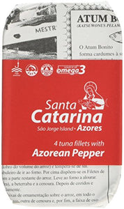 Santa Catarina Tuna Fillets in Olive Oil and Azorean Pepper 120 g (Pack of 2)