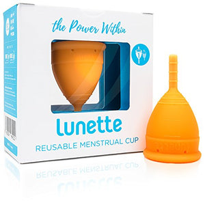 Lunette Reusable Menstrual Cup - Orange - model 1 For Light Flow - (En Version)