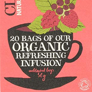 Clipper Organic Red Fruitsand Aronia Berry Infusion 20 Teabags (Pack of 6, Total 120 Teabags)