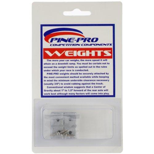 Pinepro Derby Weights, 2-Ounce, Square, 8-Pack