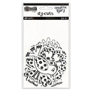 Ranger Black & White Birds & Flowers Dyan Reaveley's Dylusions Creative Dyary Die Cuts
