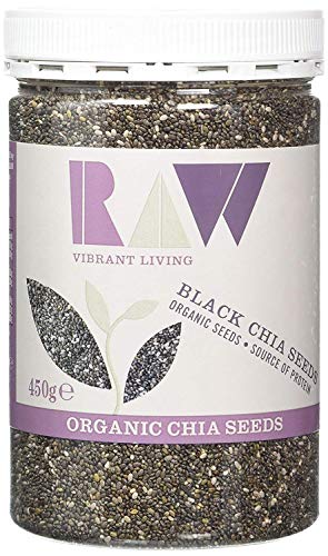 Raw Health Organic Black Chia Seeds 450g (Pack of 3)